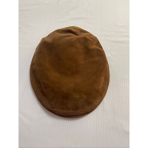 L.L. Bean Vintage 80s Brown Suede Newsboy Hat Size Large - Picture 1 of 7